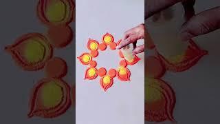 How to create beautiful rangoli designs | #shorts @SriRangoli   @RangolibyjyotiRathod  @easyrangoli