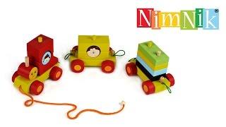 Wooden Train Set for Toddlers - Stacking Wooden Educational Toys for Kids