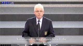 FECG Lahr - Einweihung - Vorsitzender des Polizeichors Lahr Christian Bischof