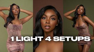 4 SIMPLE STUDIO PHOTOGRAPHY SETUPS WITH 1 LIGHT