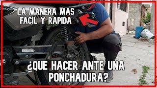 Que hacer si se te PINCHA una LLANTA de tu MOTO (la manera mas RAPIDA y ECONOMICA de solucionarlo)