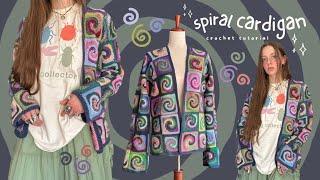 spiral crochet cardigan tutorial - easy & beginner friendly