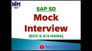 SAP SD Real time interview on 5 to 15 years experience. SAP SD Mock interview