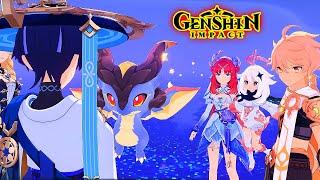 Evil Dragon Transform into Mini Durin Cutscene Summertide Scales & Tales Quest Genshin Impact 4.8