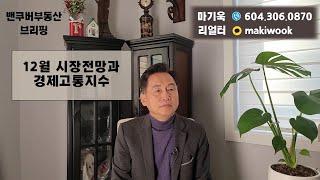 [밴쿠버부동산 브리핑]  밴쿠버 부동산 시장의 12월 시장전망과 경제고통지수를 알아봅니다