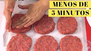 Meat burgers in LESS THAN 5 MINUTES. Look how juicy!