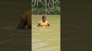 Amazing Village Women net fishing #shorts #fishing #reels