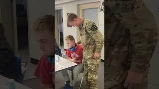 Soldier Surprises His Little Brother At School After 3 Years Away