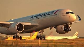 130 planes in 80min! Paris CDG Airport  Plane Spotting, RUSH HOUR / Early morning Take off-landing