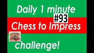 Daily 1 Minute Challenge #93 Black to play and win material!