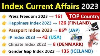 Index 2023 Current Affairs | सूचकांक 2023 Current Affairs | Most Imp Index Current Affairs 2023 |