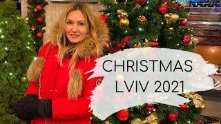 Winter in Lviv, Ukraine. Christmas Lviv 2021.