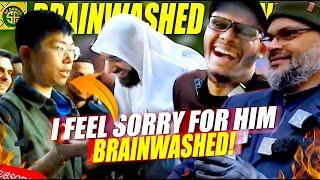 CHRISTIANS BRAINWASHED CHINESE MAN, CAME TO PROVE IT! SPEAKERS CORNER