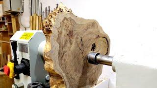 Woodturning - Burl elm and resin art !