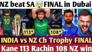 Oh NoNZ Beat SA and Qualify for CH Trophy FINAL with INDIA in DUBAI kane Williamson 100 Again