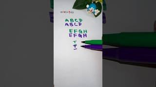 #2d Alphabet writing ️ #art #trending #shorts #satisfying #number #drawing  #ytshorts #short