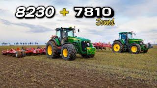 John Deere 8230 & 7810 am Grubbern 8.1 & 9-Liter SOUND