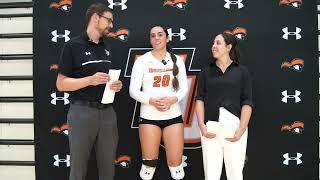 Tusculum VB Postgame: Coach Hannah Barrett, Martina Foster Interview (Sep 24, 2024)