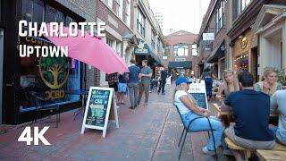 Uptown Charlotte | Friday Evening Walking Tour | 4K