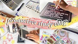 a productive study vlog 