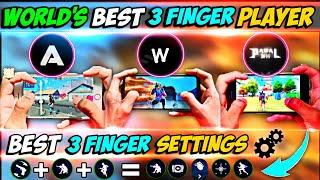 World's top 5 fastest player in 3 finger || 3 finger claw free fire || 3 finger custom hud free fire