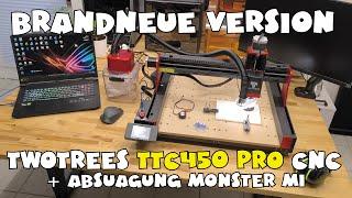 Neue Version: TwoTrees TTC 450 PRO CNC-Fräsmaschine + Vacuum Monster M1