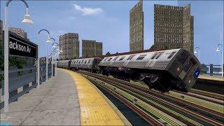 OpenBVE HD Troll: NYC Subway 100 MPH Tilting R68s On The 5 Express Train (White Plains Road)