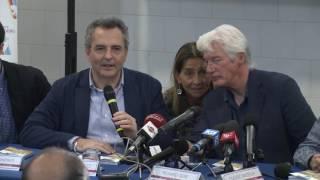 Richard Gere presenta a Roma alla mensa della Comunità di Sant'Egidio il suo nuovo film