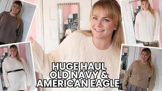 HUGE American Eagle & Old Navy PLUS SIZE HAUL | Rory Gilmore Vibes