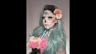 Catrina Muñeca Tutorial: Vintage Doll-Inspired Look for Día de Muertos | auroramakeup