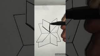 Very simple 3 D illusion drawing #drawing #shorts