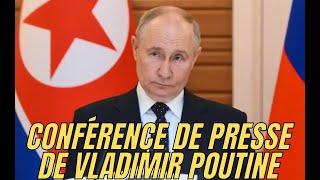 Conférence de presse de Vladimir Poutine à l'issue de ses visites en Corée du Nord et au Vietnam