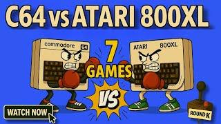 C64 vs Atari 800XL: 7 Classic “K” Games Battle!