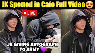 BTS Jungkook Give Autograph to Army Full Video  JK Spotted in Restaurant