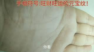 手相符号：旺财旺运的元宝纹！（109）