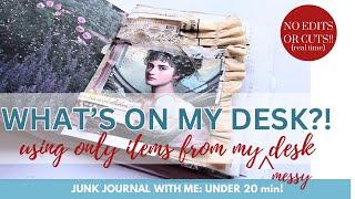 From Chaos to Creativity: Real-Time Junk Journal Creation with Recycled Desk Items! #junkjournal