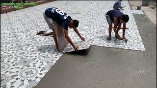 Technical Construction Of Outdoor Playground With Glazed Bricks With Beautiful And Precise Patterns