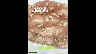 #Zare Tila Embroidered Fancy #Dupatta #VeryFine #QualitySoft #net Length: 2.5 Yards Width: