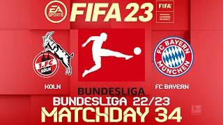 FIFA 23 FC Koln vs Bayern Munich | Bundesliga 2023 | PS4 Full Match