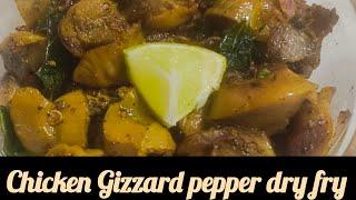 Chicken Gizzard pepper dry fry