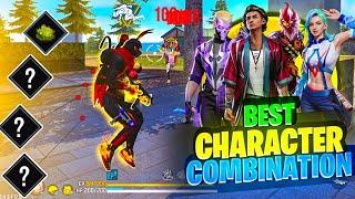 Top 4 Secret Best Character Combination  For Free Fire BR Ranked & CS Ranked FF Best Combination