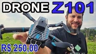 Drone Z101 Teste Externo com vento como ligar teste da câmera e qualidade da imagem aplicativo