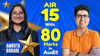 80 Marks with AIR 15  | Inter Audit Strategy | CA Shubham Keswani (AIR 8)