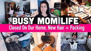 NEW HAIR!  PRODUCTIVE DAY IN THE LIFE MOM OF 4 | SO MUCH PACKING, HAULS, UPDATES + MORE!!