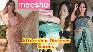 Meesho Designer Partywear Haul | Meesho Partywear Saree Haul Starting ₹350 | Meesho Haul