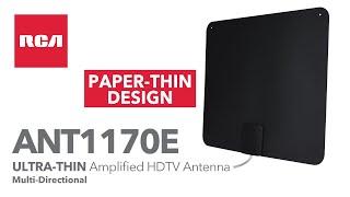 RCA ANT1170E Indoor Amplified Multi-Directional Paper-Thin HDTV Antenna