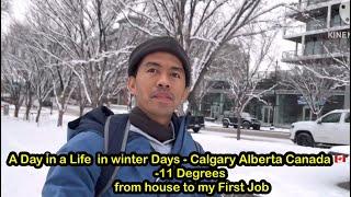 A Day in a Life in Calgary Alberta Canada in winter Day️️ || - 11 Degrees Temperature