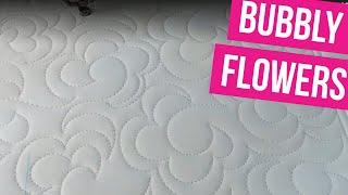 ALLOVER QUILTING FLOWERS: An Easy to Quilt Free Motion Quilting Design