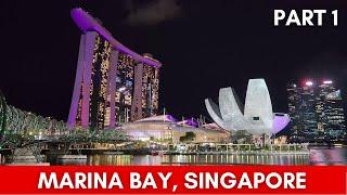 Marina Bay Singapore Night Walking Tour June 2022 Part 1 | The Esplanade to Marina Bay Sands