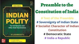 (V9) (Part 1 Preamble - Sovereignty, Socialist, Secular) Indian Polity by M. Laxmikanth for UPSC/PSC